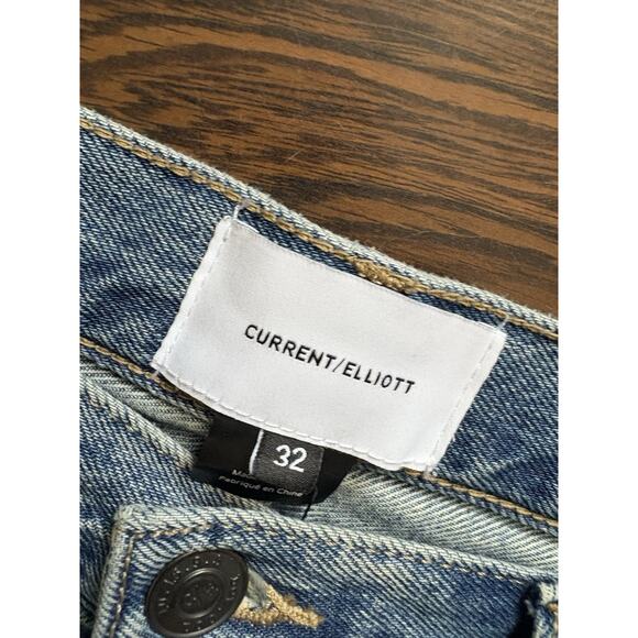Current Elliott The Stovepipe Jeans Hartley Button Fly Slim Straight Sz32X31 NWT - Picture 9 of 16